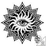 Tat tattoo sketch, glowing aura emanating fro… – style Flux Inscriptions – tattoo sketch (19.11.2025 20:45)