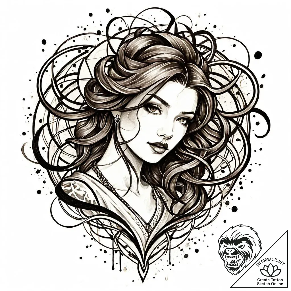 The chaotic beauty of a painter's messy, pain... - style Jaeger Mini - tattoo sketch (20.11.2025 00:05)