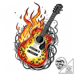 Tat tattoo sketch, guitar strings blending in… – style Jaeger Mini – tattoo sketch (20.11.2025 01:25)