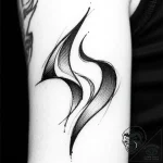 Tattoo design a blend of sharp, angular lines… – style Flux Inscriptions – tattoo sketch (20.11.2025 03:25)