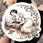 Eskiz.to, tattoo sketch, gloria resting by th… – style Flux Inscriptions – tattoo sketch (20.11.2025 07:25)