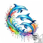 Tat tattoo sketch, dolphins forming a music n… – style Jaeger Mini – tattoo sketch (20.11.2025 08:05)