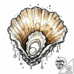Tattoo design a delicate pearl in an open oys… – style Jaeger Mini – tattoo sketch (20.11.2025 12:05)