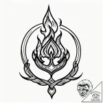 Tattoo sketch a single, powerful flame burnin… – style Jagger Old – tattoo sketch (20.11.2025 15:05)