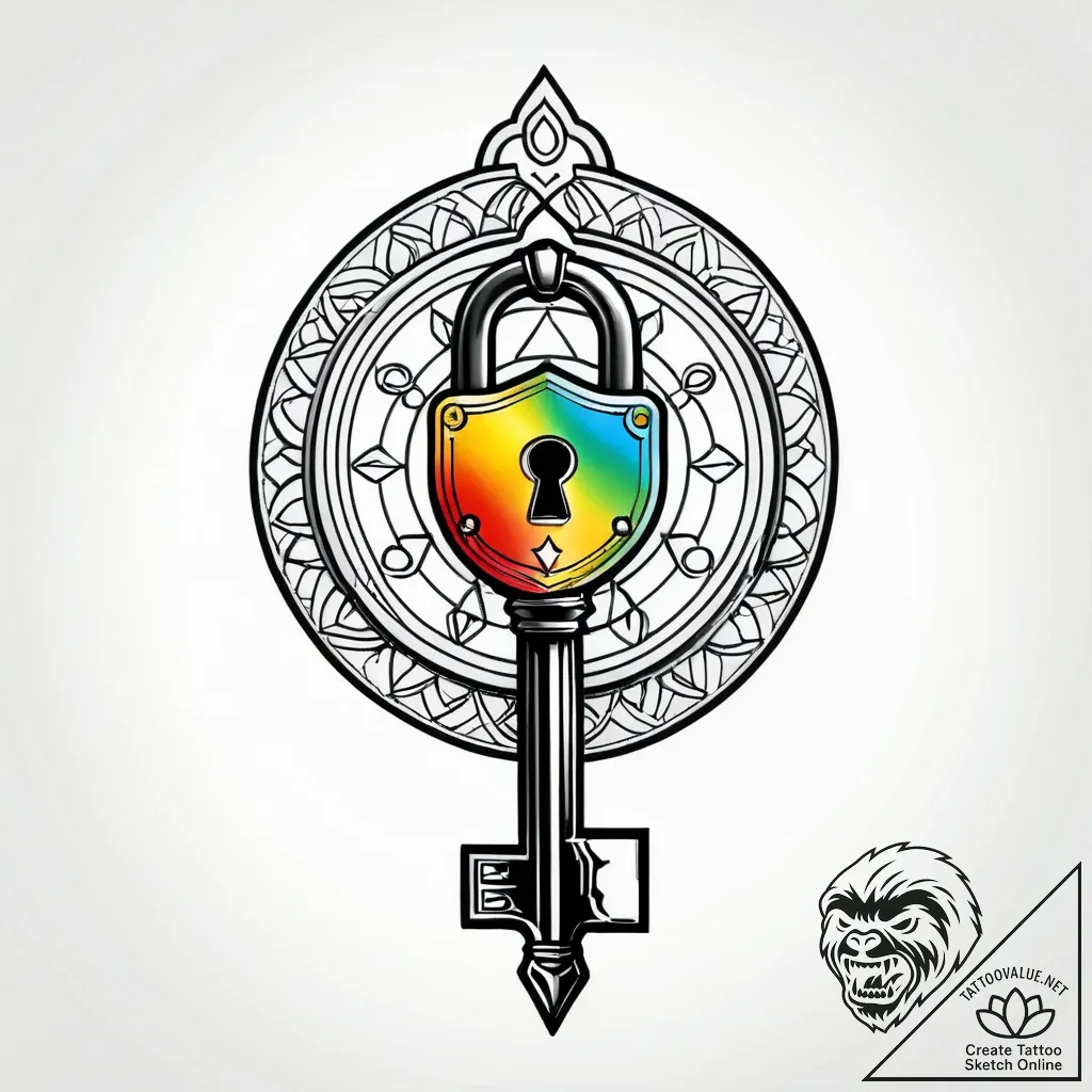 Tattoo sketch a zodiac symbol as a key to an... - style Jagger Old - tattoo sketch (20.11.2025 16:25)