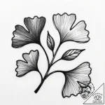 Ginkgo leaves, tattoo flash sheet design, bla… – style Flux Inscriptions – tattoo sketch (20.11.2025 20:25)