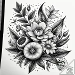 Tattoo design: a peaceful scene of mokosh ten… – style Jaeger Simple – tattoo sketch (20.11.2025 20:45)