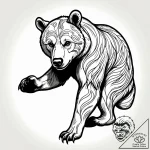 Tattoo sketch, brother bear running through f… – style Jagger Old – tattoo sketch (20.11.2025 21:25)
