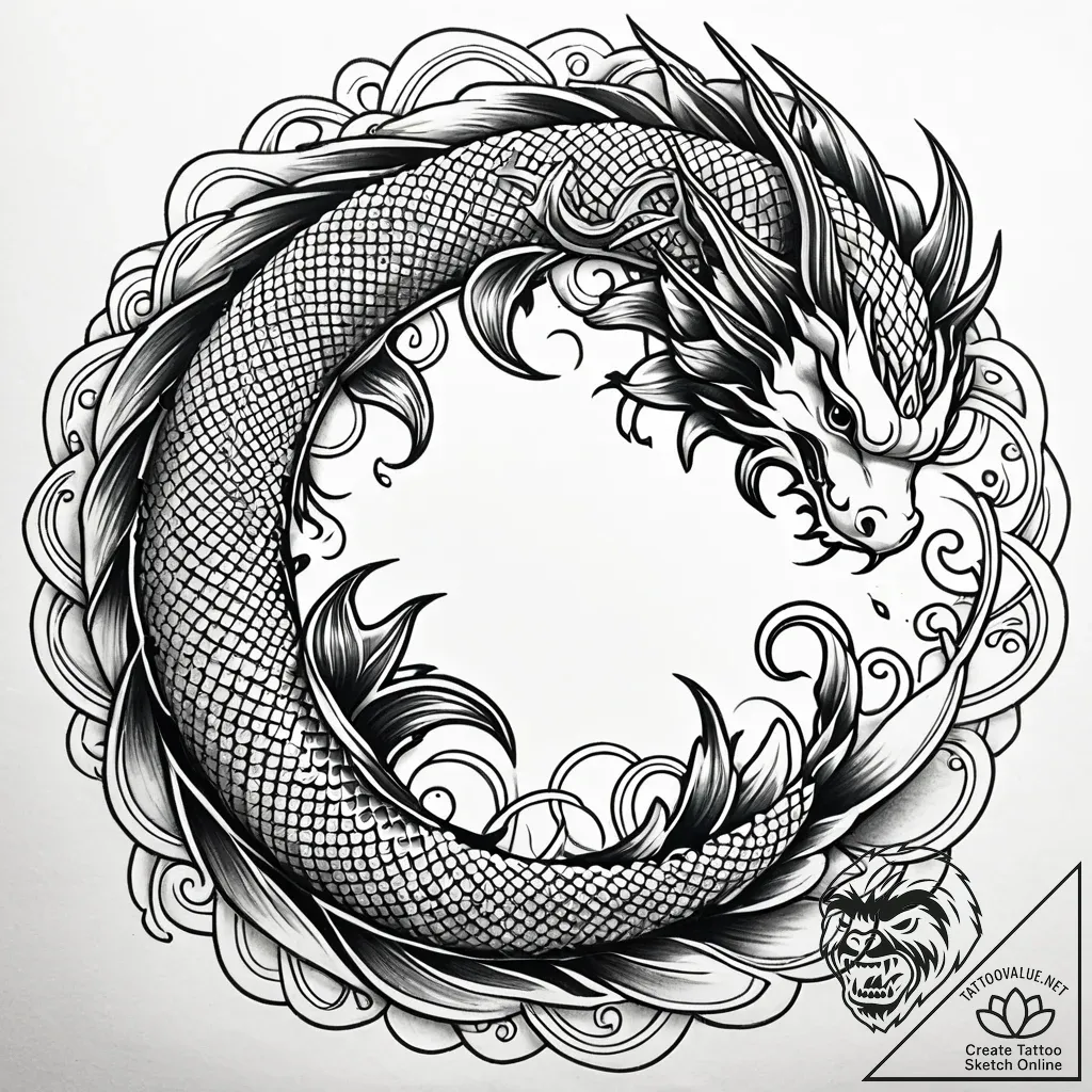 Tattoo design: a kolovrat with interwoven pat... - style Jaeger Simple - tattoo sketch (20.11.2025 22:04)