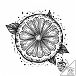 Lemon slice, simple and graphic, tattoo drawi… – style Jaeger Mini – tattoo sketch (20.11.2025 22:25)