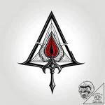 Pendulum swinging through shattered gate, ink… – style Jagger Old – tattoo sketch (20.11.2025 22:45)