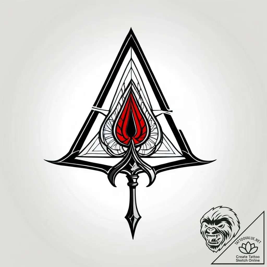 Pendulum swinging through shattered gate, ink... - style Jagger Old - tattoo sketch (20.11.2025 22:45)