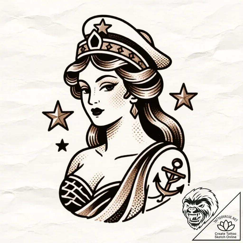 клеопатра, ink illustration for tattoo, old s... - style Flux Inscriptions - tattoo sketch (21.11.2025 01:45)