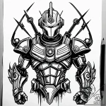 Tattoo sketch, vectorвђ™s robot army silhouet… – style Jaeger Simple – tattoo sketch (21.11.2025 03:25)