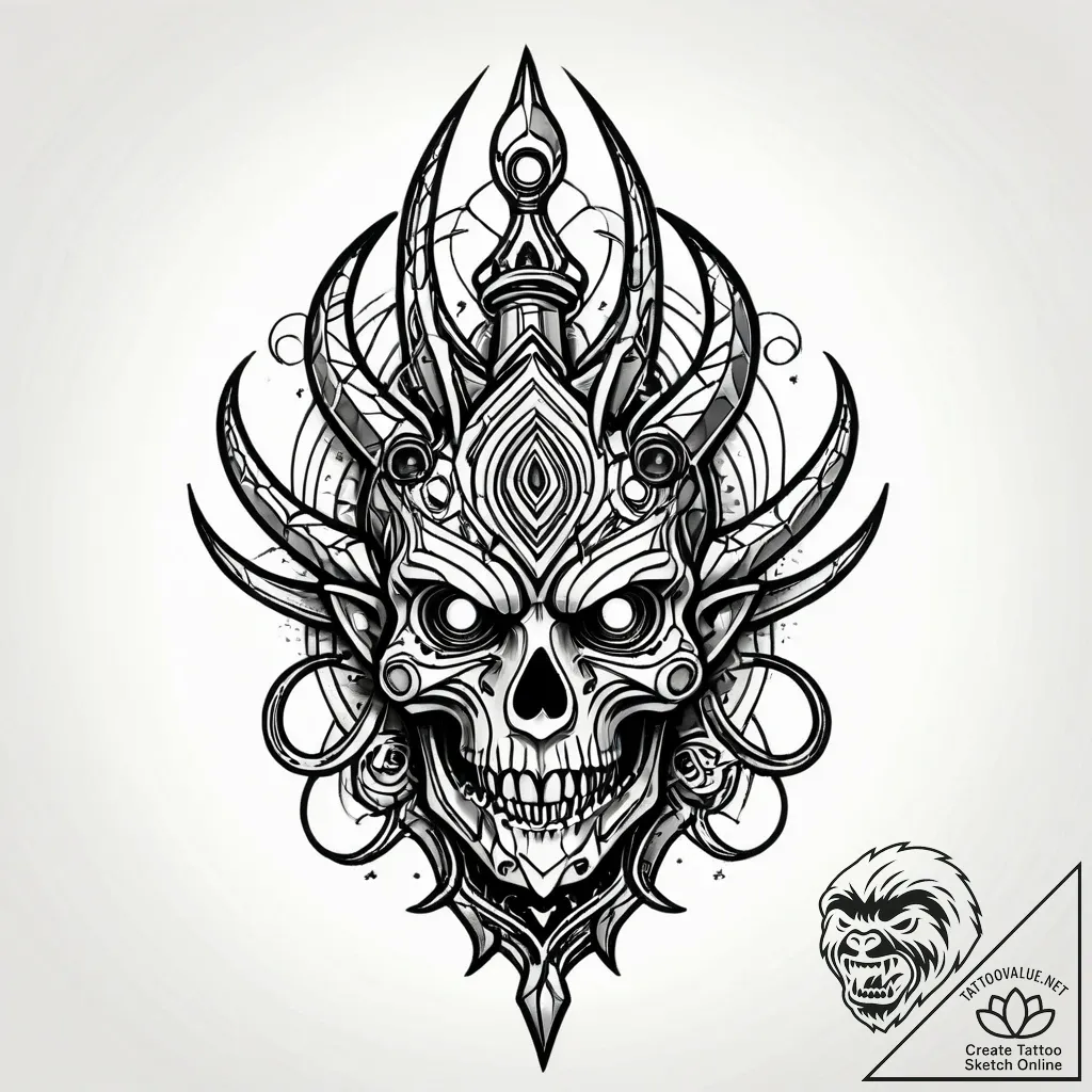 Tattoo sketch a cybernetic arm with intricate... - style Jagger Old - tattoo sketch (21.11.2025 04:05)