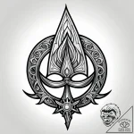 Ice blade reflecting crimson sun, artistic ta… – style Jagger Old – tattoo sketch (21.11.2025 05:25)