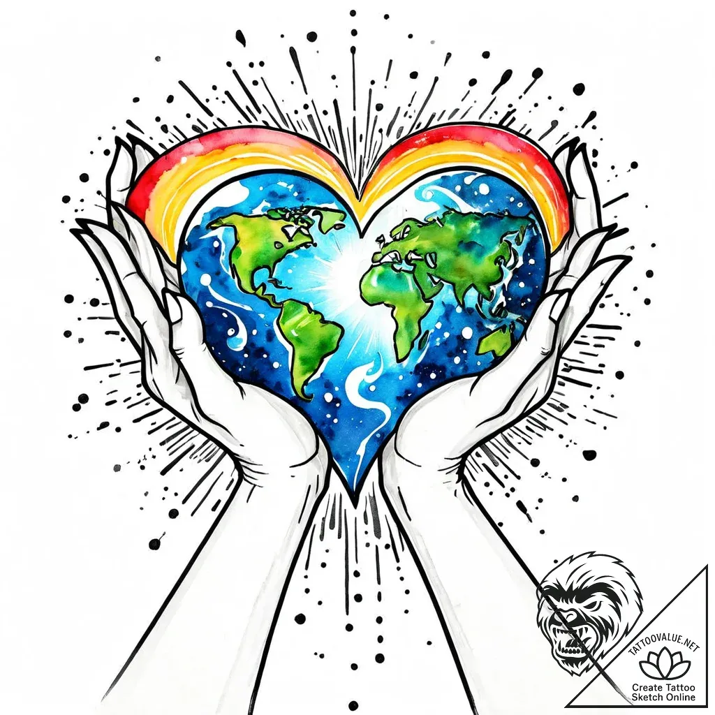 Tat tattoo sketch, volunteer hands holding he... - style Jaeger Mini - tattoo sketch (21.11.2025 06:24)