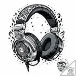 Tattoo design a gaming headset with a microph… – style Jaeger Mini – tattoo sketch (21.11.2025 07:45)