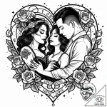Tat tattoo sketch, romantic couple holding ha… – style Jaeger Mini – tattoo sketch (21.11.2025 11:45)