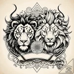 Tattoo sketch a powerful image of a lion and… – style Jaeger Simple – tattoo sketch (21.11.2025 12:45)