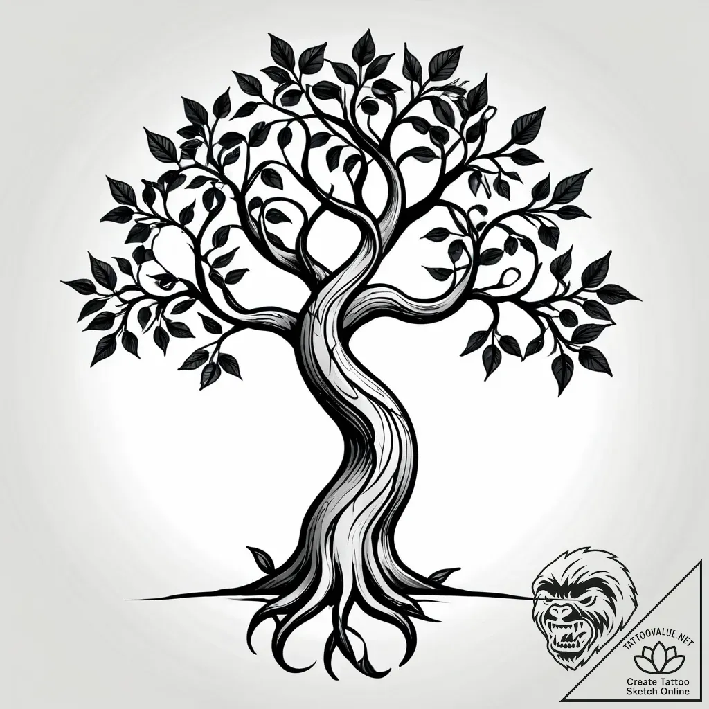 Tat tattoo sketch, twisted thorn vines climbi... - style Jagger Old - tattoo sketch (21.11.2025 16:05)