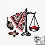 The vibrant colors of an indian spice market…. – style Flux Inscriptions – tattoo sketch (21.11.2025 16:25)