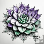 Tat tattoo sketch, echeveria succulent with g… – style Jaeger Simple – tattoo sketch (21.11.2025 16:44)