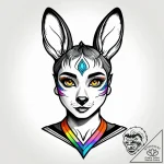 Tattoo sketch, judy hopps portrait with deter… – style Jagger Old – tattoo sketch (21.11.2025 18:24)