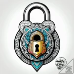 Tattoo design a digital padlock with a styliz… – style Jagger Old – tattoo sketch (21.11.2025 19:45)