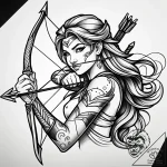 Tattoo sketch a sagittarius archer’s arrow tu… – style Jaeger Simple – tattoo sketch (21.11.2025 20:25)