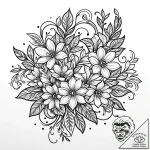 Tattoo sketch a delicate bouquet where each f… – style Jaeger Mini – tattoo sketch (22.11.2025 03:24)