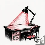 The interior of an old, dusty library at nigh… – style Flux Inscriptions – tattoo sketch (22.11.2025 05:25)