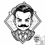 Tattoo sketch, boss baby with tiny mustache a… – style Jaeger Mini – tattoo sketch (22.11.2025 07:24)