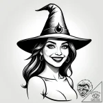 Tat tattoo sketch, nimona with mischievous gr… – style Jagger Old – tattoo sketch (22.11.2025 07:45)