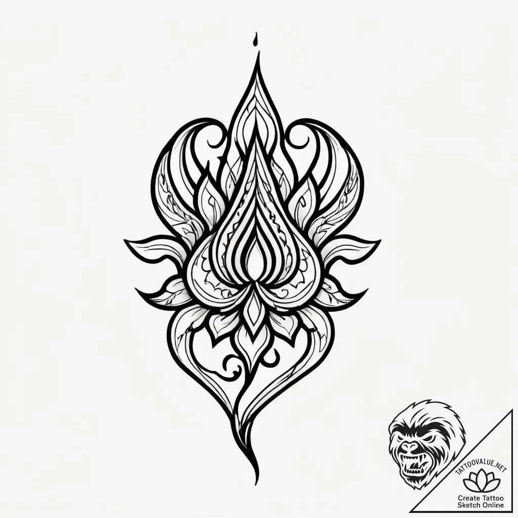 Black scar across sky, ink illustration for t... - style Jagger Old - tattoo sketch (22.11.2025 11:45)