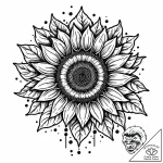 Tattoo design a minimalist sunflower, its see… – style Jaeger Mini – tattoo sketch (22.11.2025 16:44)