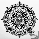 Labyrinth beneath eclipsed stars, tattoo draw… – style Jaeger Simple – tattoo sketch (22.11.2025 17:39)