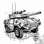 Tattoo design a generic military vehicle outl… – style Jaeger Mini – tattoo sketch (22.11.2025 19:05)