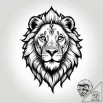 Ashen lion breaking ancient seal, tattoo line… – style Jagger Old – tattoo sketch (23.11.2025 03:25)