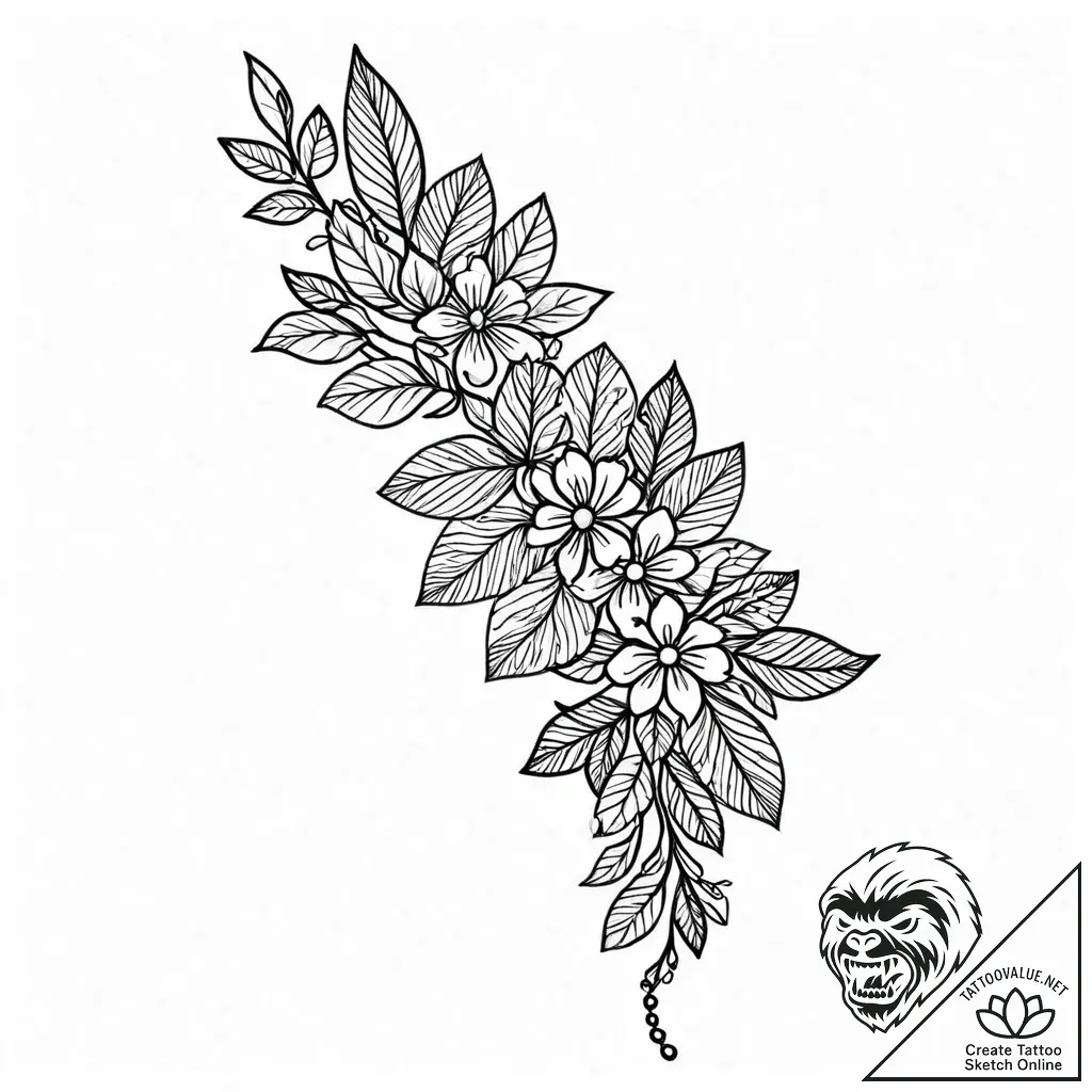Tattoo sketch a delicate lace pattern wrappin... - style Jaeger Mini - tattoo sketch (23.11.2025 04:25)