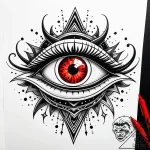 Tattoo sketch a cosmic eye, symbolizing vigil… – style Jaeger Simple – tattoo sketch (23.11.2025 05:24)