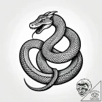River serpent beneath frozen surface, ink ill… – style Jagger Old – tattoo sketch (23.11.2025 06:04)