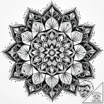 A close-up of the delicate, crystalline struc… – style Jaeger Simple – tattoo sketch (23.11.2025 06:44)