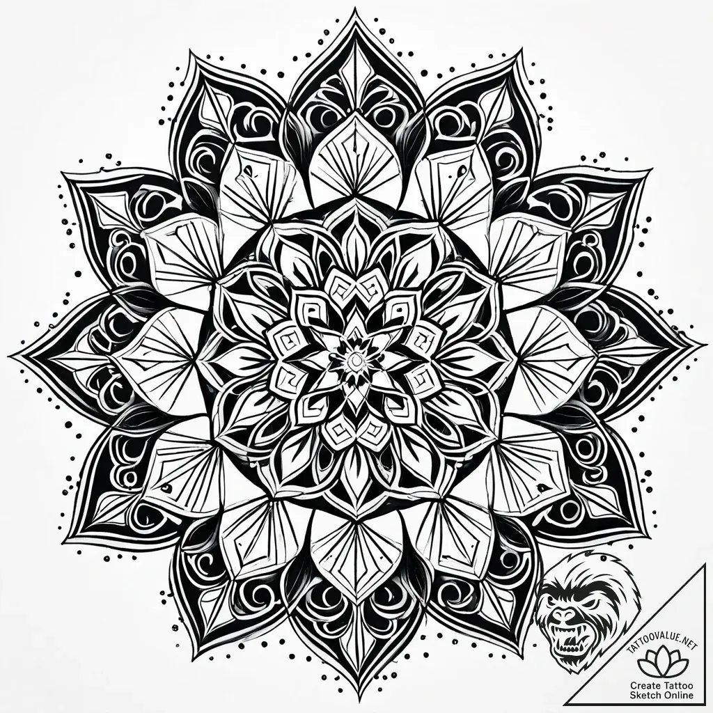 A close-up of the delicate, crystalline struc... - style Jaeger Simple - tattoo sketch (23.11.2025 06:44)