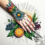 Tat tattoo sketch, cook’s hand chopping fresh… – style Jaeger Simple – tattoo sketch (23.11.2025 08:04)