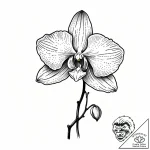 Tattoo design a single, elegant orchid, with… – style Jaeger Mini – tattoo sketch (23.11.2025 09:45)
