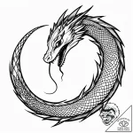 Ancient serpent devouring own tail, tattoo li… – style Jaeger Simple – tattoo sketch (23.11.2025 10:45)