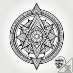 Tattoo sketch a zodiac glyph broken into frag… – style Jagger Old – tattoo sketch (23.11.2025 11:25)