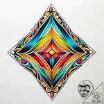 Rhombus, artistic tattoo sketch, neo traditio… – style Jaeger Simple – tattoo sketch (23.11.2025 12:05)