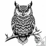 филин, artistic tattoo sketch, ornamental tat… – style Jaeger Mini – tattoo sketch (23.11.2025 12:25)